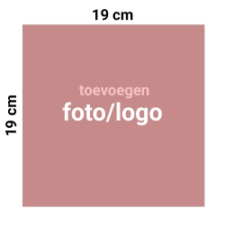 Taart Logo Vierkant 19 cm